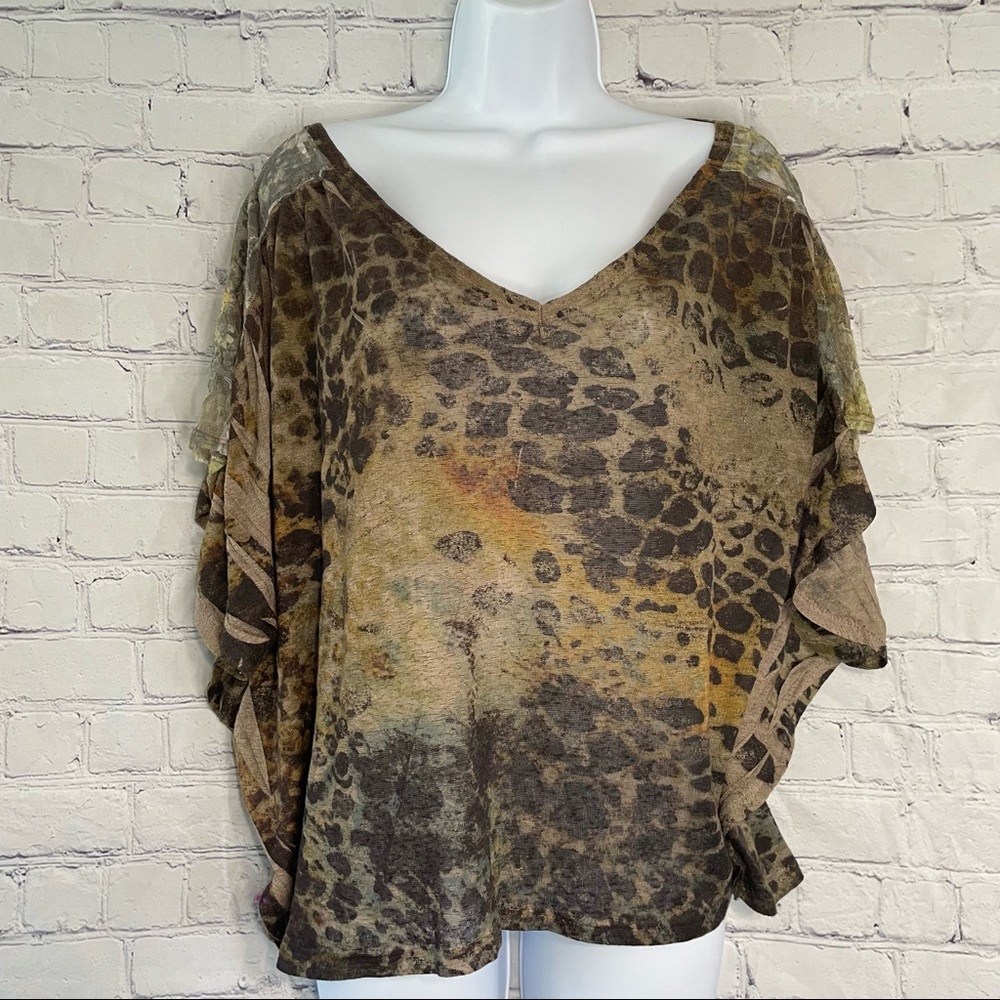 Charlotte Russe Animal Print Blouse XL
